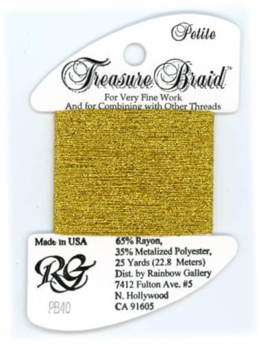 PB40 Нитка Treasure Braid Petite Rainbow Gallery Egyptian Gold