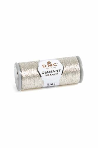G168 нитка металік DMC Diamant Grande, світле срібло фото 2