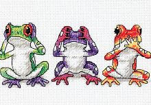 Набір для вишивки хрестиком Tree Frog Trio Dimensions 16758