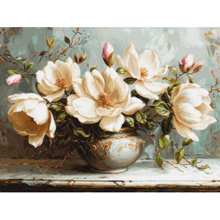 Cross Stitch Kit Luca-S GOLD - The Mysterious Magnolias, B707