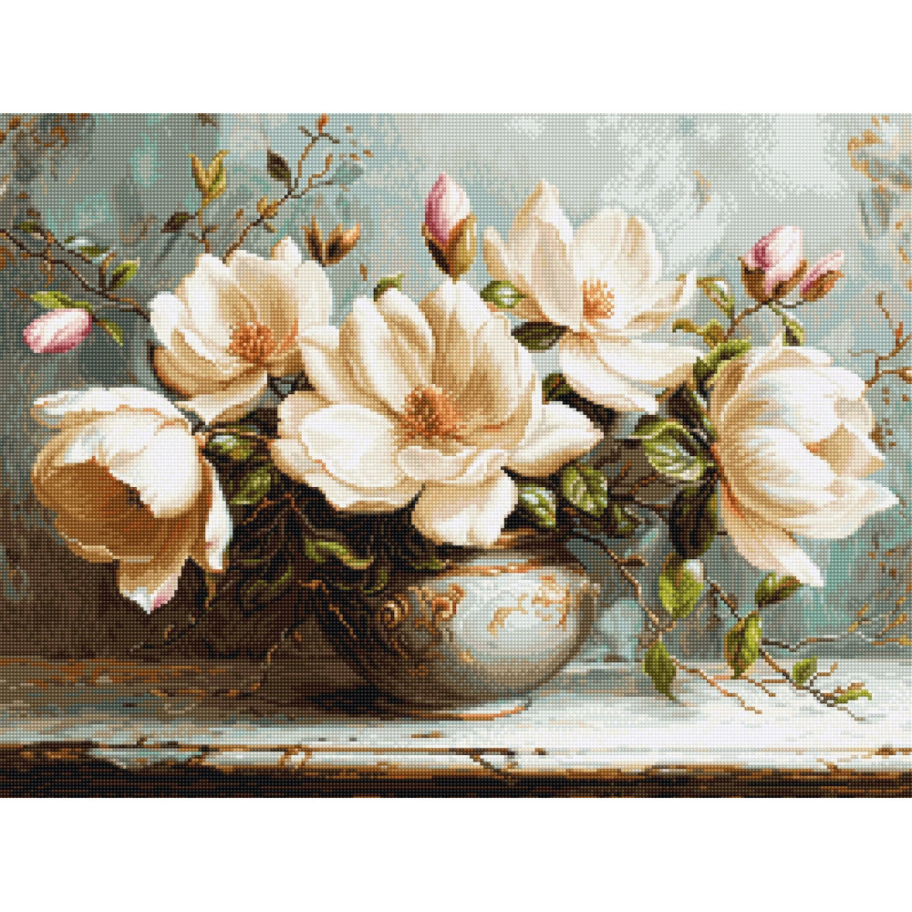 Cross Stitch Kit Luca-S GOLD - The Mysterious Magnolias, B707