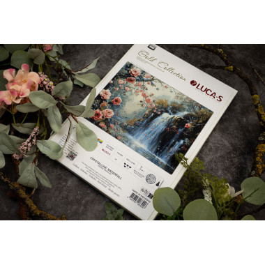 Cross Stitch Kit Luca-S GOLD - Crystalline Waterfall, B708