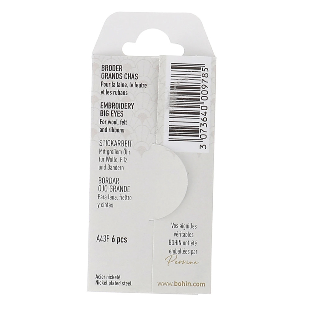Bohin Ribbon Embroidery Needles Assorted Sizes 18–22 (00978)