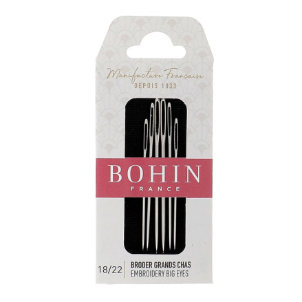 Bohin Ribbon Embroidery Needles Assorted Sizes 18–22 (00978)