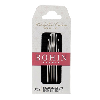 Bohin Ribbon Embroidery Needles Assorted Sizes 18–22 (00978)