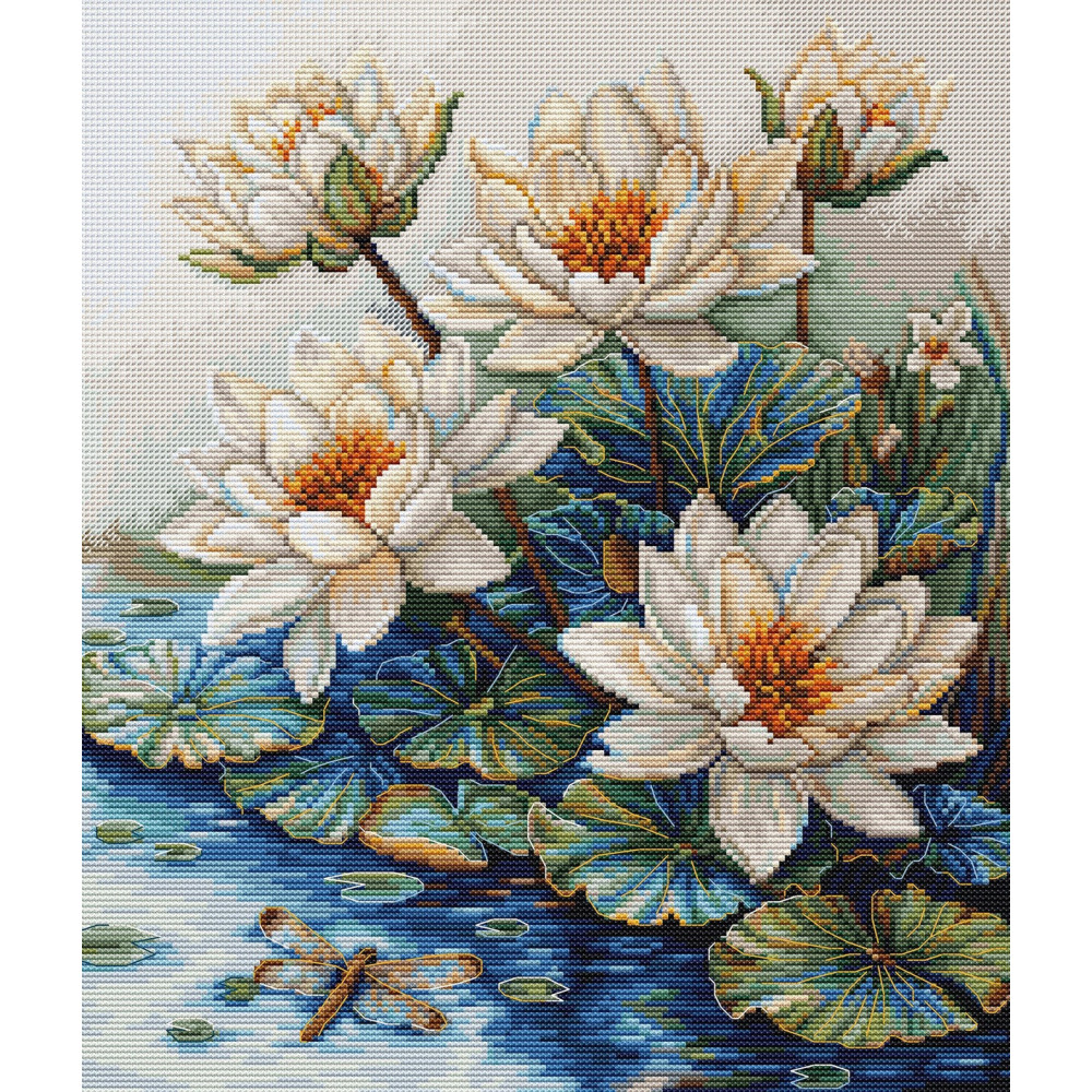 Cross Stitch Kit Luca-S - Lake With Water Lilies, B7039