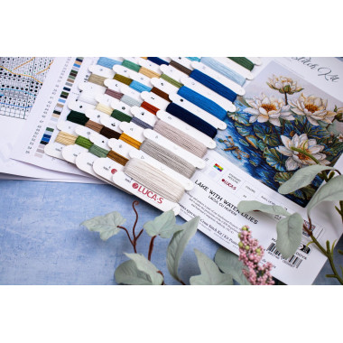 Cross Stitch Kit Luca-S - Lake With Water Lilies, B7039