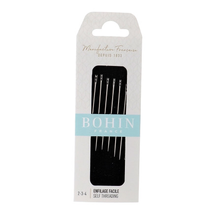 Bohin Self-Threading Needles Size 2–4 Assorted (01095)