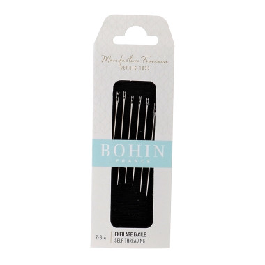 Bohin Self-Threading Needles Size 2–4 Assorted (01095)