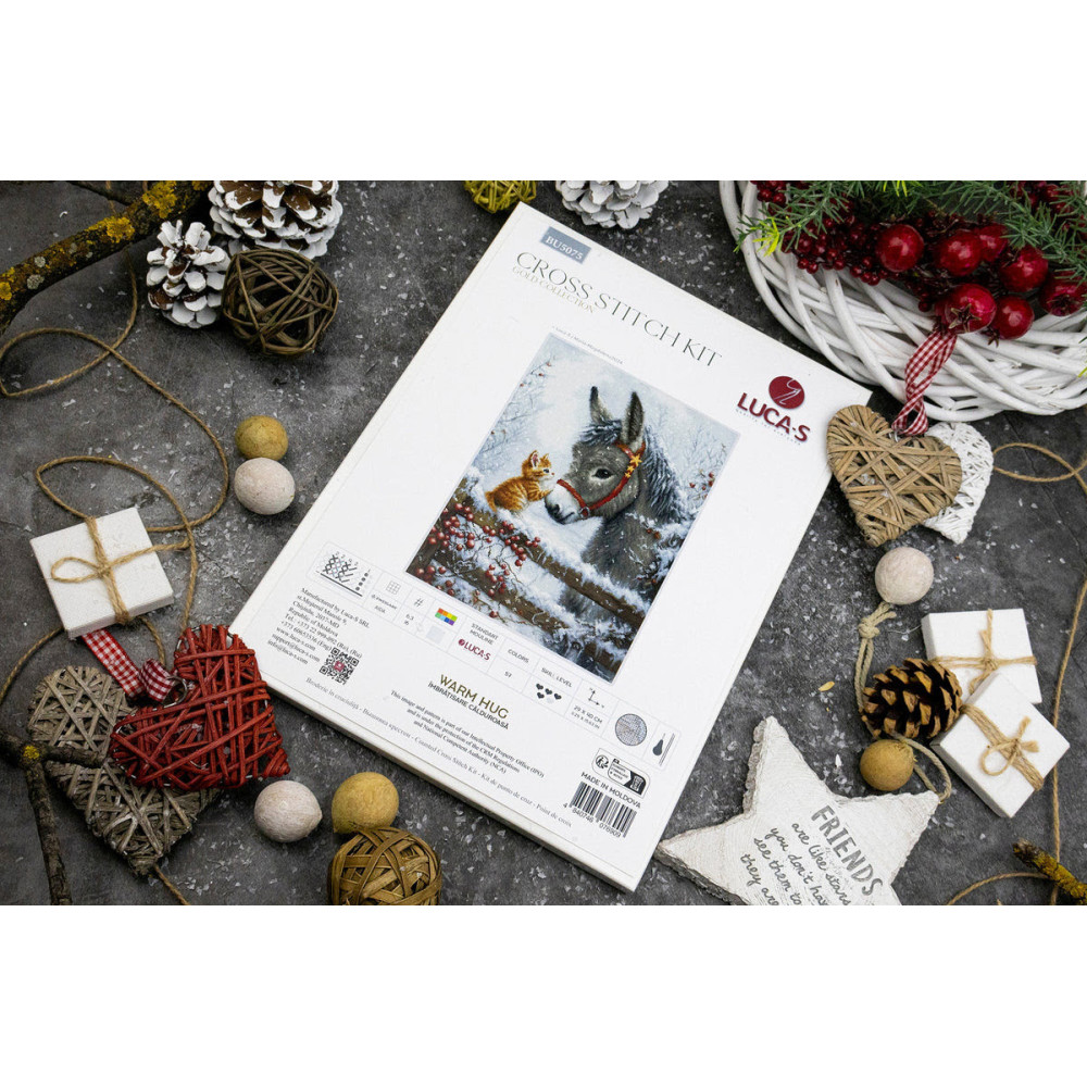 Cross Stitch Kit Luca-S GOLD - Warm Hug, BU5075
