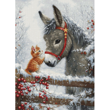 Cross Stitch Kit Luca-S GOLD - Warm Hug, BU5075