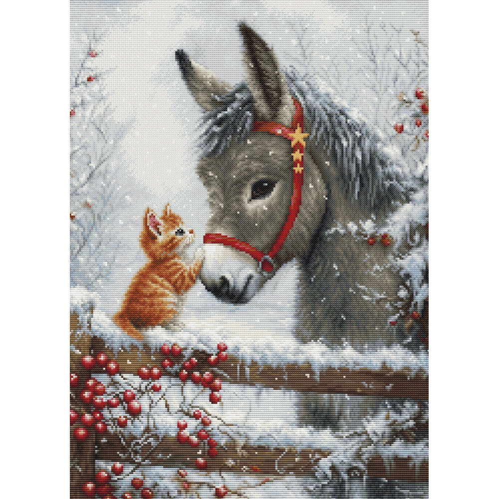 Cross Stitch Kit Luca-S GOLD - Warm Hug, BU5075