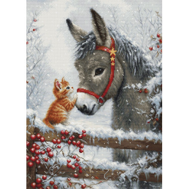Cross Stitch Kit Luca-S GOLD - Warm Hug, BU5075
