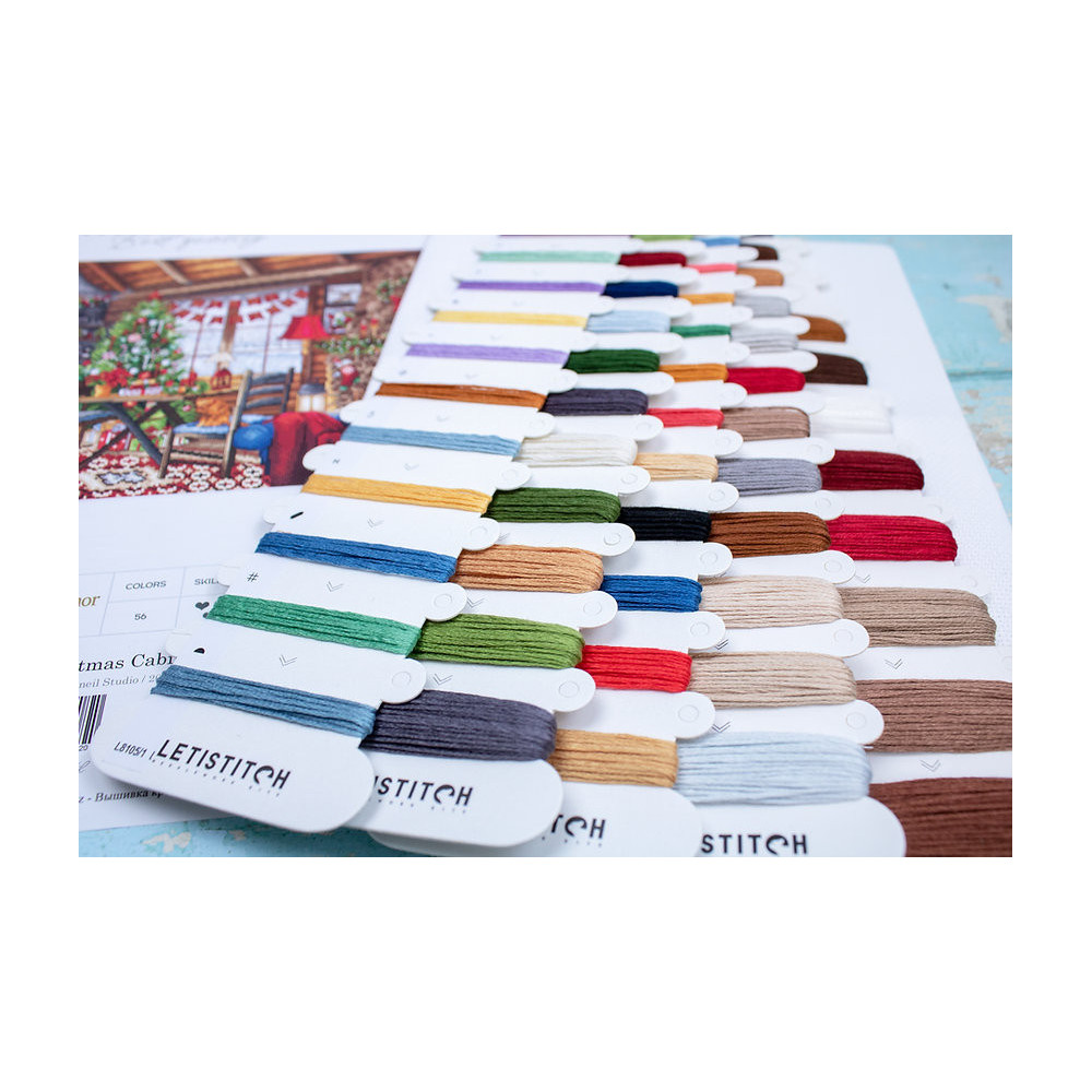 Cross-Stitch Kit Christmas Cabin, LETISTITCH L8105