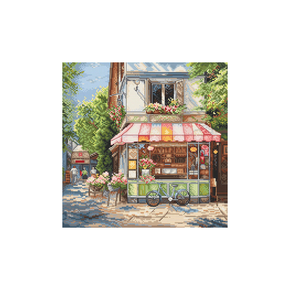 Cross stitch kit, L8101 Corner Shop / Boutique de quartier LETISTITCH, L8101
