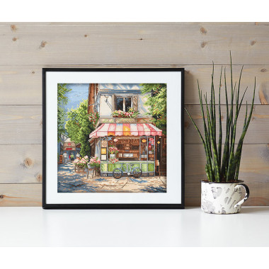 Cross stitch kit, L8101 Corner Shop / Boutique de quartier LETISTITCH, L8101