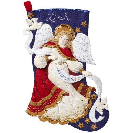 Набір для фетрової аплікації Bucilla  Seasonal - Felt - Stocking Kits -Christmas Angel - 86860