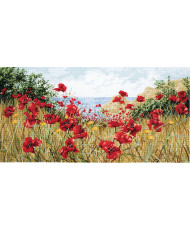 Maia Clifftop Poppies Anchor APC940 Cross Stitch Kit