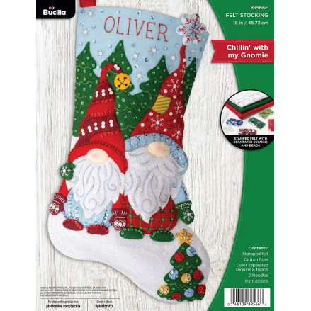 Bucilla ® Seasonal - Felt - Stocking Kits - Chillin' with my Gnomie - 89566E