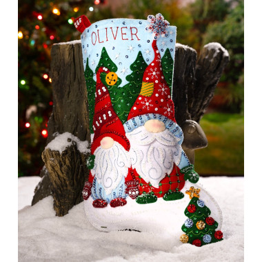 Набор для фетровой аппликации Seasonal - Felt - Stocking Kits - Chillin's my Gnomie - 89566E