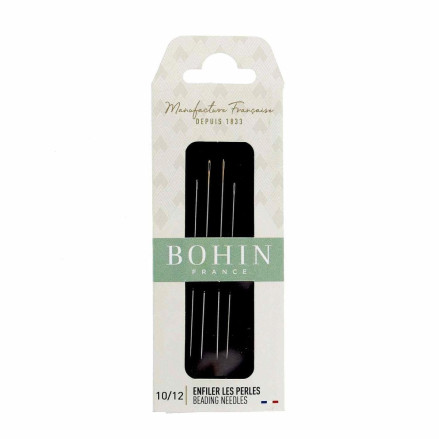 Bohin Bead Embroidery Needles Sizes 10/12 – 4 pcs (01125)