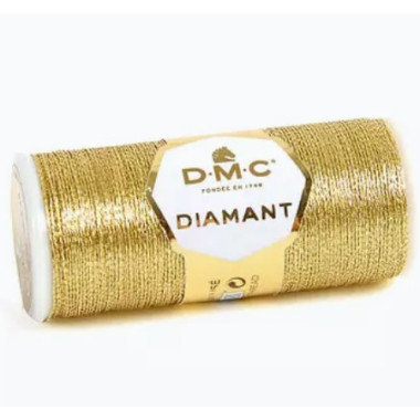D3821 Metallic Thread Spool DMC Diamant Light Gold