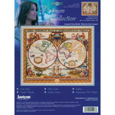 Olde World Map, набір для вишивания хрестиком, Janlynn 015-0223, стара мапа світу