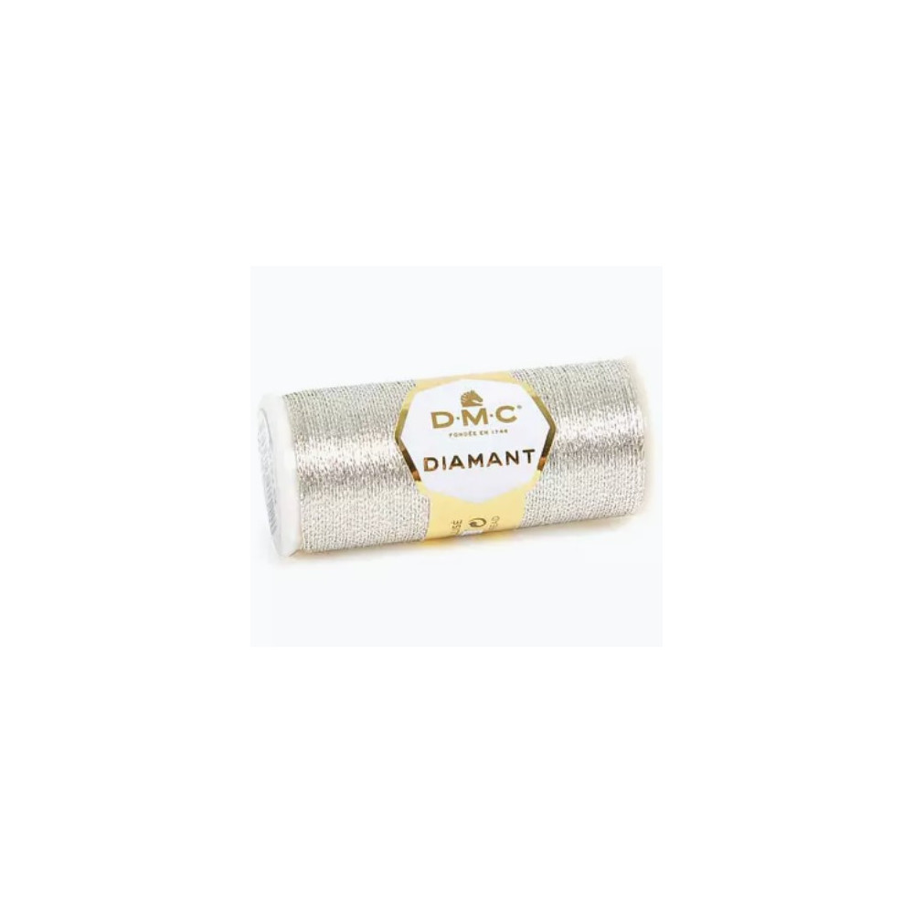 D168 Metallic Thread Spool DMC Diamant Light Silver D168 Metallic Thread Spool DMC Diamant Light Silver