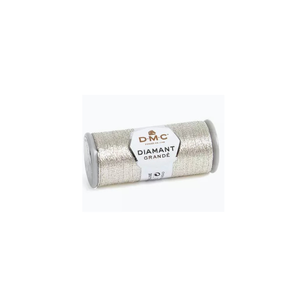 G168 Metallic Thread Spool DMC Diamant Grande Light Silver G168 Metallic Thread Spool DMC Diamant Grande Light Silver