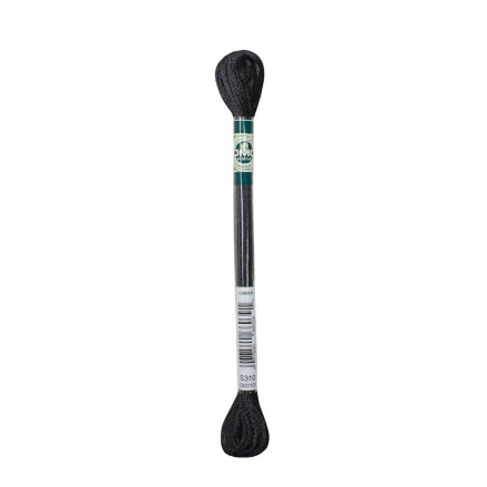 S310 DMC Satin Floss, Intense black.