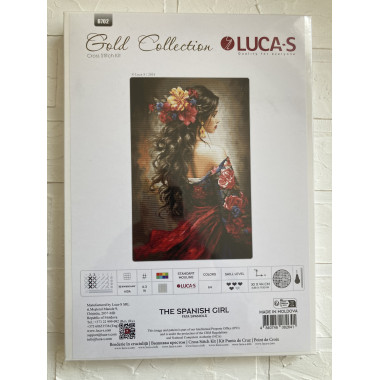 Cross Stitch Kit Luca-S GOLD - The Spanish Girl , B702