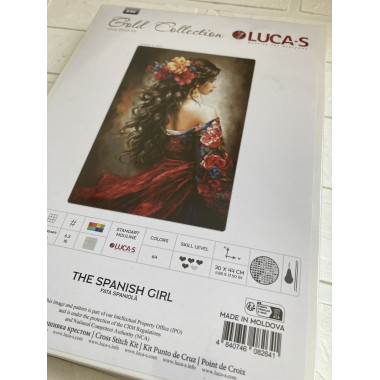 Cross Stitch Kit Luca-S GOLD - The Spanish Girl , B702
