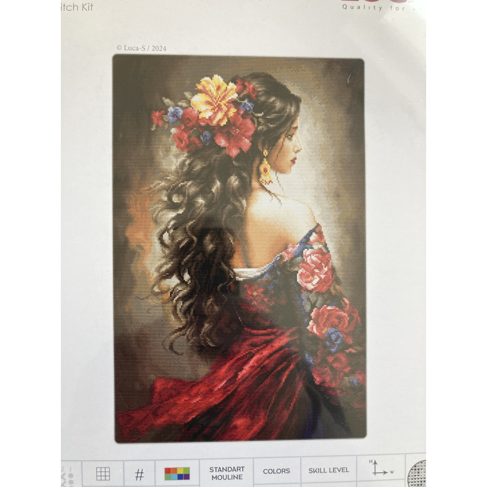 Cross Stitch Kit Luca-S GOLD - The Spanish Girl , B702