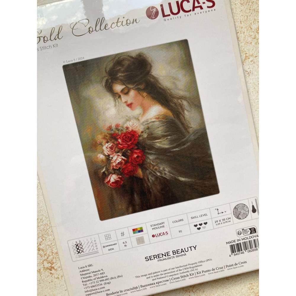 Cross Stitch Kit Luca-S GOLD - Serene Beauty, B703
