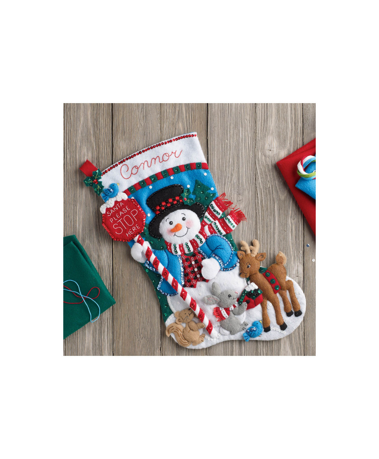 Felt Appliqué Kit Stocking 46 cm

Santa Stop Here - 86707