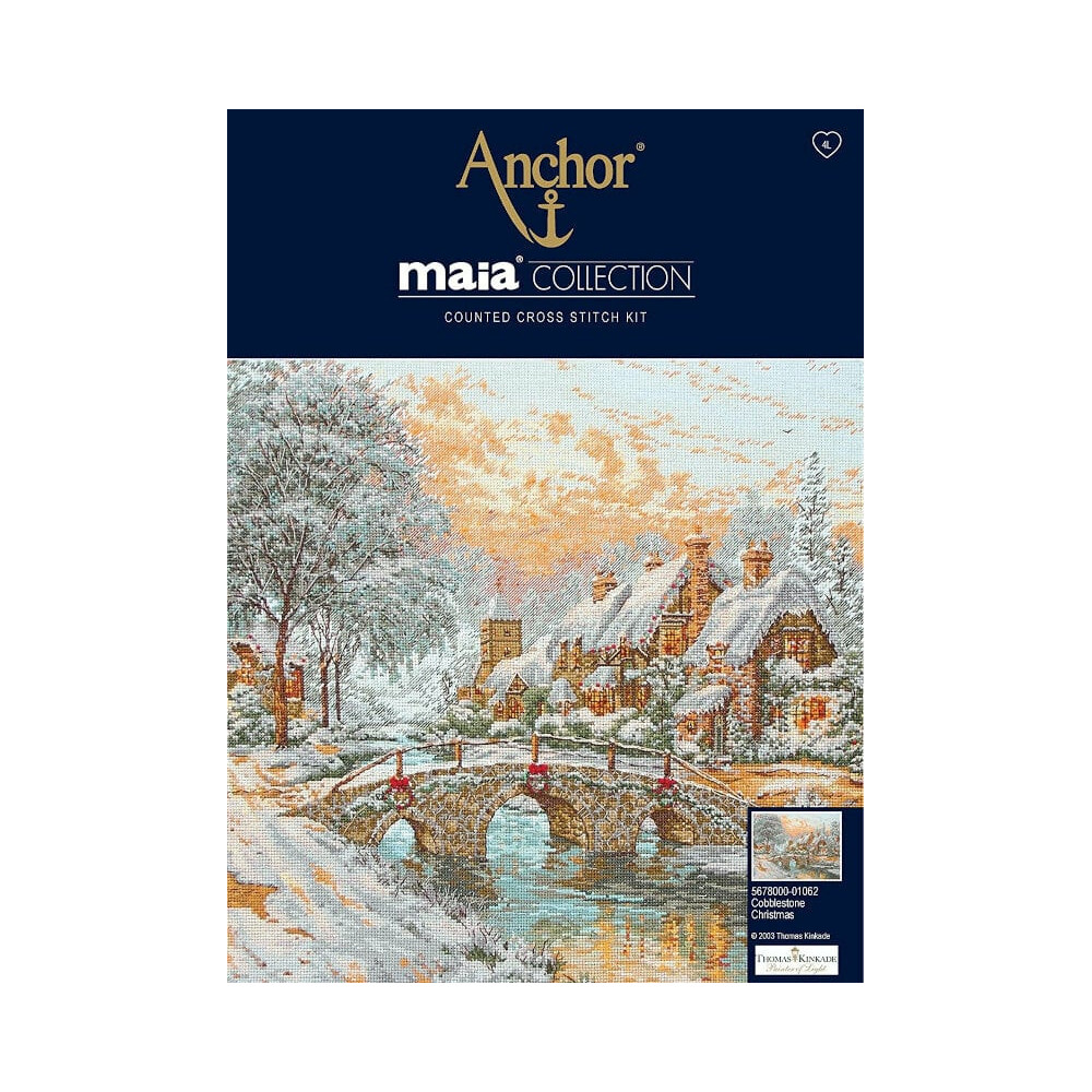 Набор для вышивания крестом Anchor Maia Cobblestone Christmas (Рождественский городок) 5678000-01062