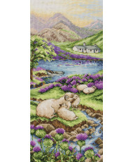 Cross stitch embroidery kit Highlands Landscape Anchor PCE0816