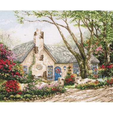 Набор для вышивания крестом Anchor Maia Morning Glory Cottage (Коттедж в цветах) 5678000-01080