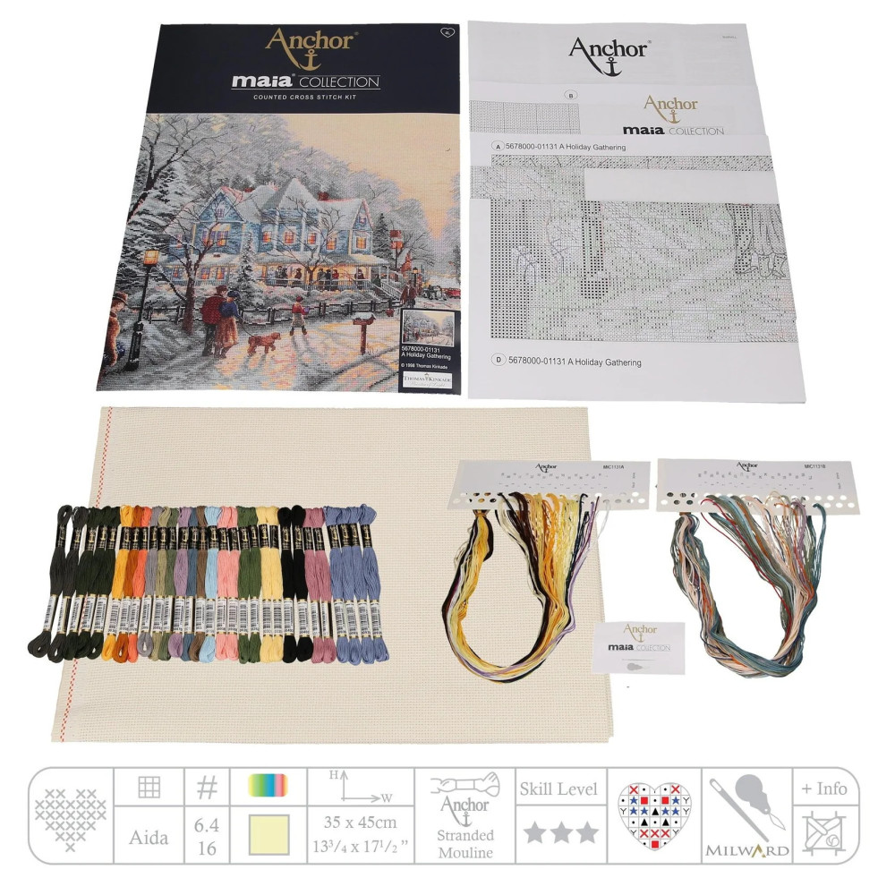 Anchor Maia A Holiday Gathering Cross Stitch Kit 5678000-01131