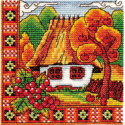 Cross Stitch Kit - Ukraine Hut Autumn Bucovina LADY  01270