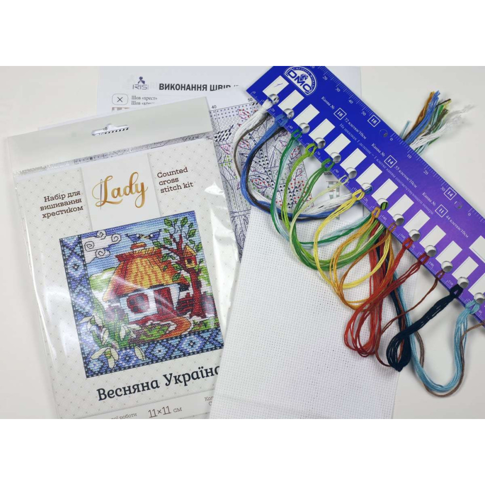 Cross Stitch Kit - Ukraine Hut Spring in Ukraine LADY  01271