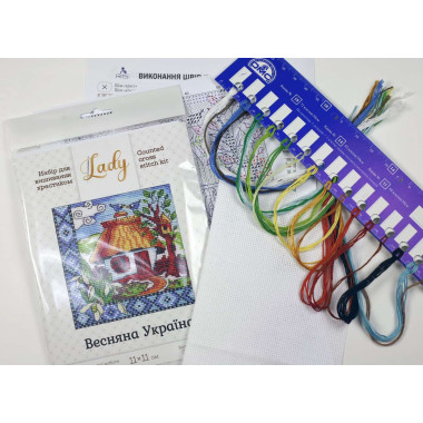Cross Stitch Kit - Ukraine Hut Spring in Ukraine LADY  01271