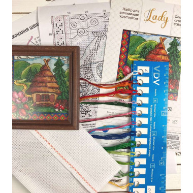 Cross Stitch Kit - Ukraine Hut Forests of Transcarpathia LADY  01273