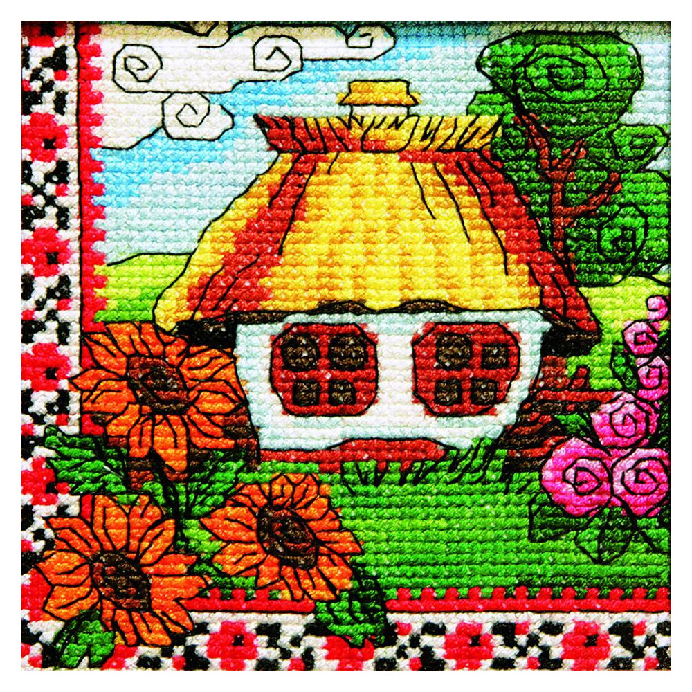 Cross Stitch Kit - Ukraine Hut Flowers of Sloboda LADY  01274