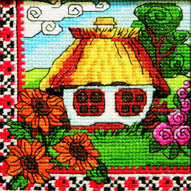 Cross Stitch Kit - Ukraine Hut Flowers of Sloboda LADY  01274