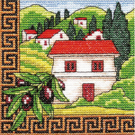 Cross Stitch Kit - Ukraine Hut Olives of Greece LADY  01277