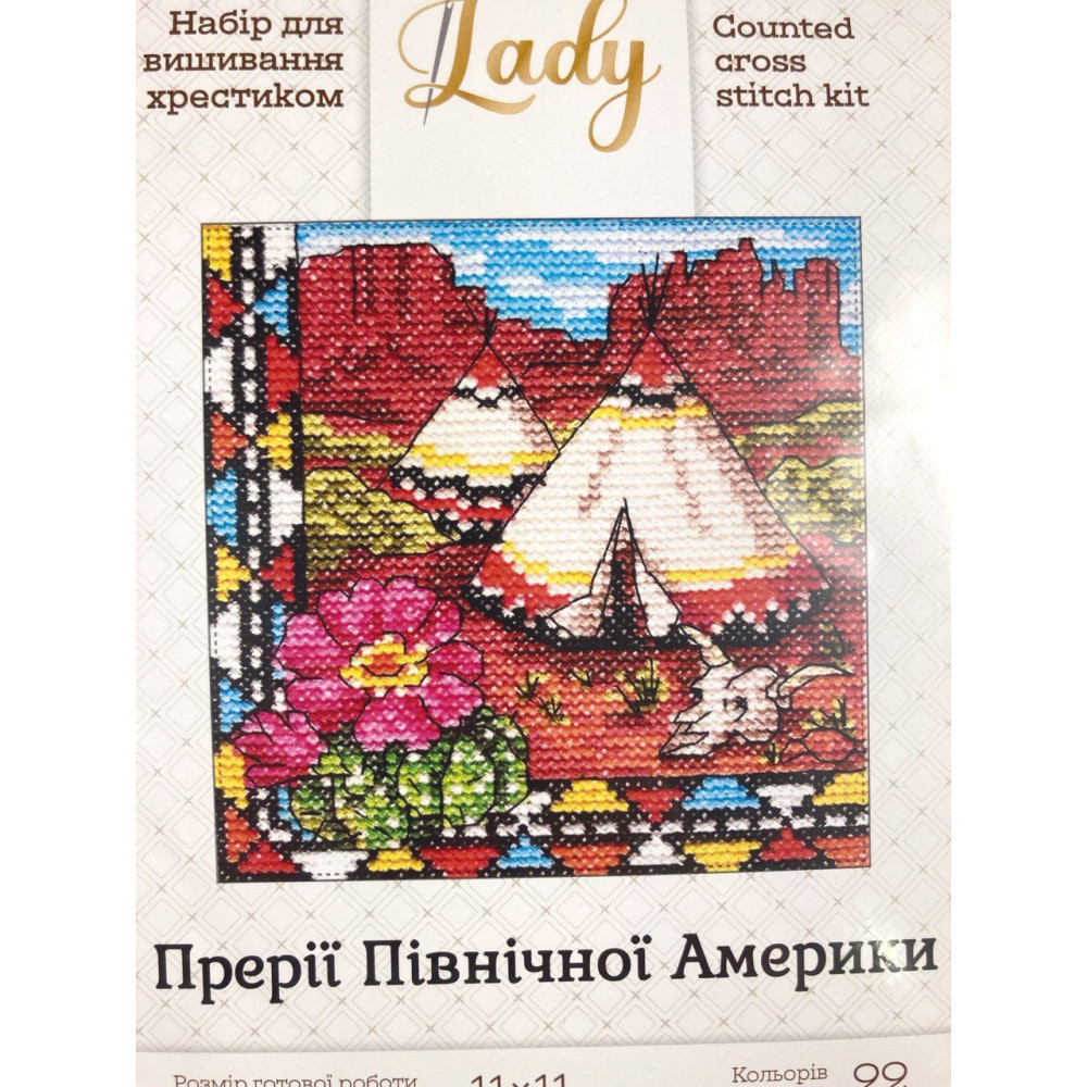 Cross Stitch Kit - Ukraine Hut North American Prairies LADY  01279