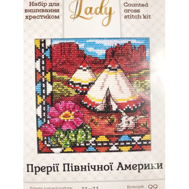 Cross Stitch Kit - Ukraine Hut North American Prairies LADY  01279