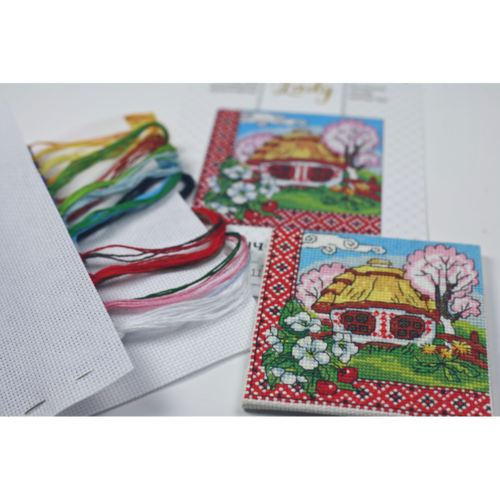 Cross Stitch Kit - Ukraine Hut Podolia in Bloom LADY  01294