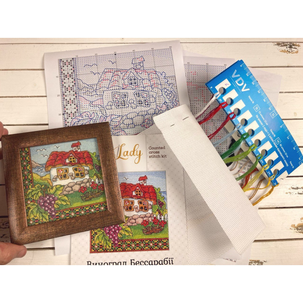 Cross Stitch Kit - Ukraine Hut Grapes of Bessarabia LADY  01296
